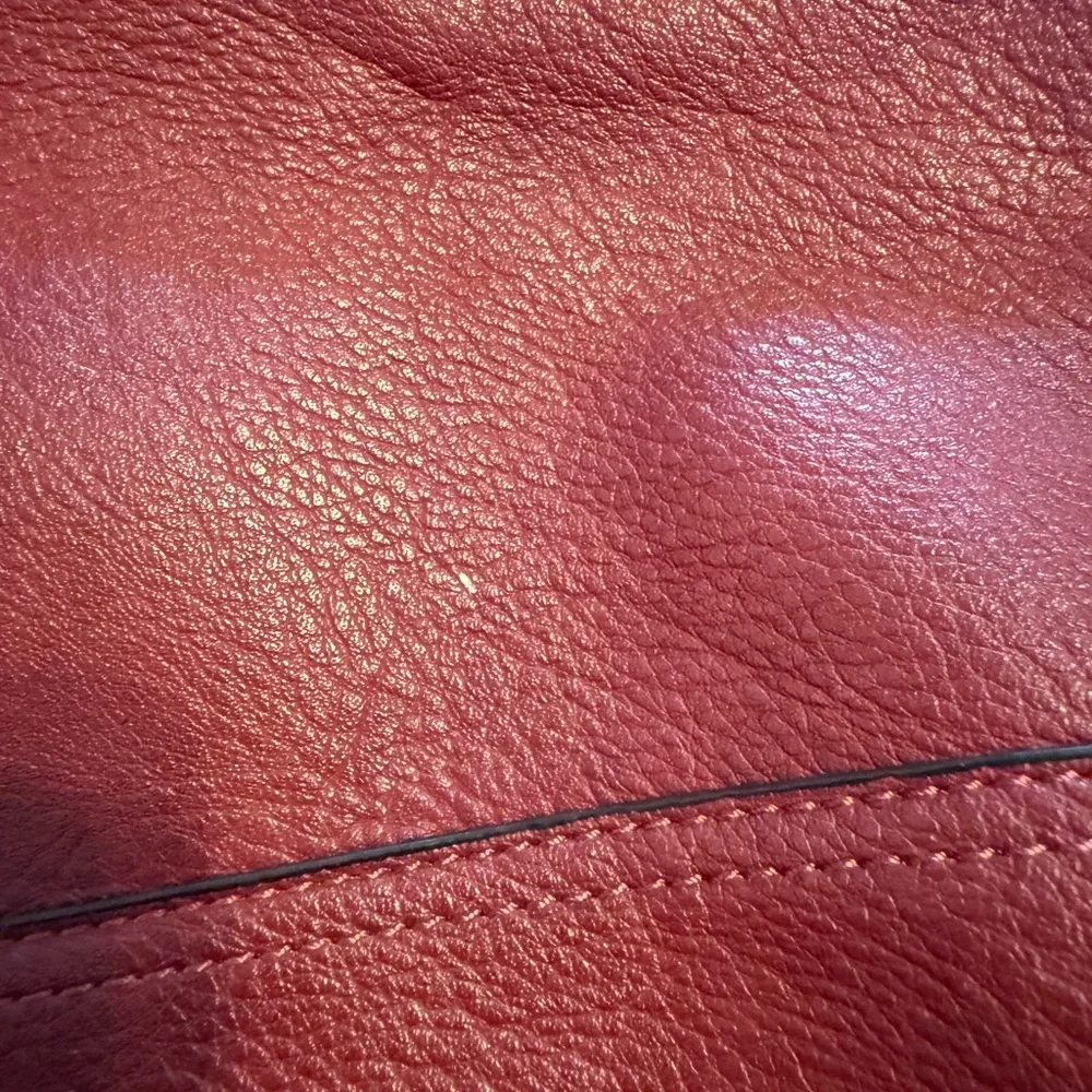 Overbrooke | Burgundy Large Vegan Leather Tote Shoulder Bag